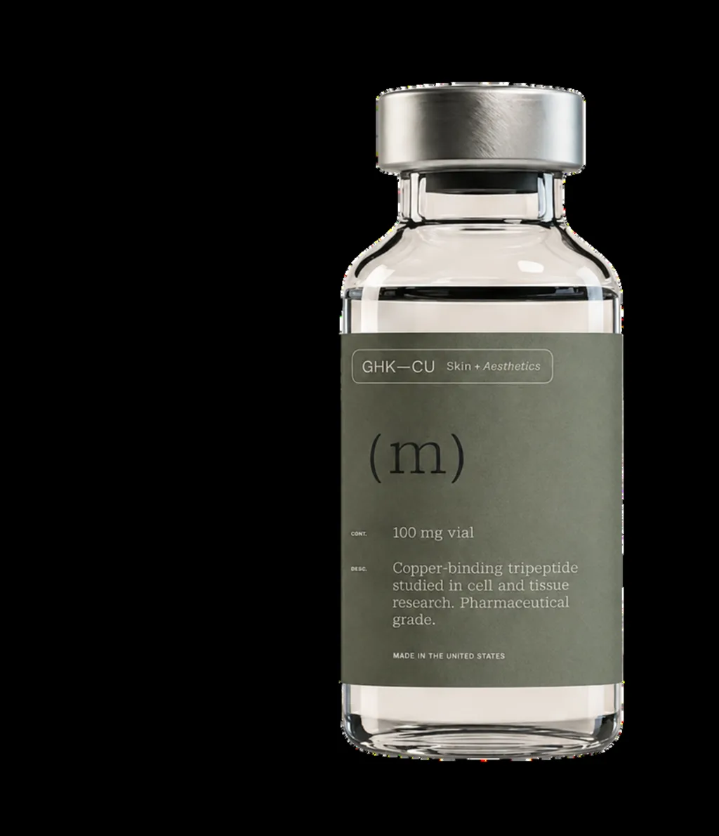Close detail of a Mino vial label