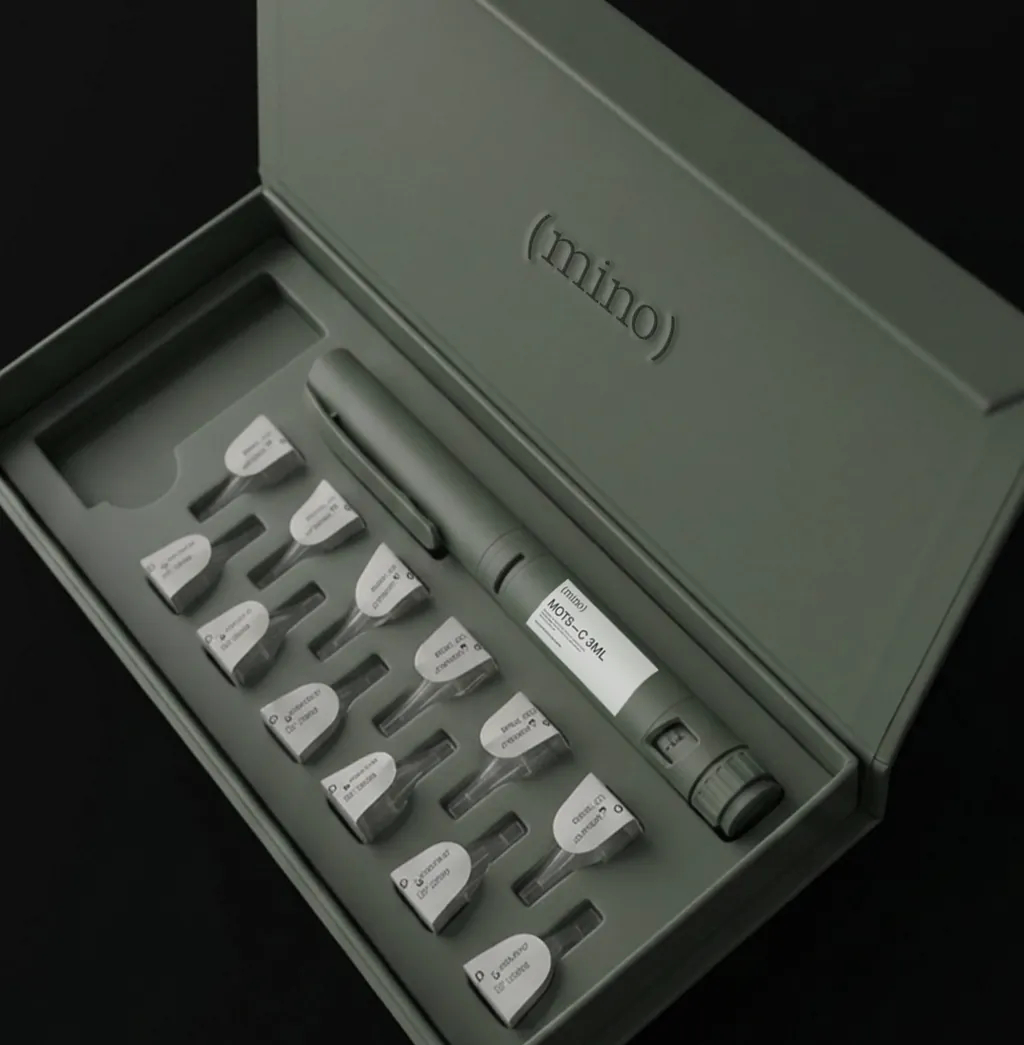 The Mino NAD+ kit in its deep sage box